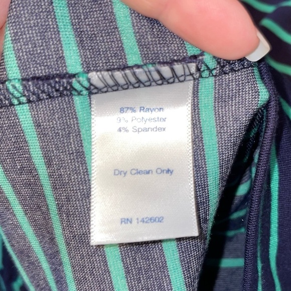 STS Sail to Sable Striped Nautical Jersey Dress with Patch Pockets Size Large - Picture 6 of 7